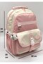 Unisex Satin Water Resistant Fabric Multi-Compartment Middle School High School School Travel and Backpack - 2
