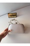 Women's Silver Luxury Satin Clutch Bag with Lock Chain Detail Evening Bag - 3