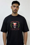 Espresso Martini Design Printed Oversize Black T-Shirt