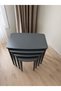 Top Quality 1St Class Class Mdf Lacquered Painted 4-Piece Anthracite Gray Zigon Coffee Table Anthracite Coffee Table - 3