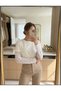 Women's T-Shirt with Tulle Sleeves - 2