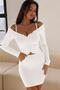 Mi̇o Esti̇llo Women's V-Neck Gathered Ribbed Off-The-Shoulder Tank Top/Blouse - 3