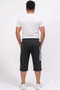 Men's Bermuda Capri Shorts with Zipper Pockets and Elastic Waist - 2