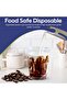 Juice Cup With Lid 12 Ounce Clear Strong Disposable for Iced Coffee, Smoothies, Boba Tea - 5