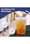 Juice Cup With Lid 12 Ounce Clear Strong Disposable for Iced Coffee, Smoothies, Boba Tea - 7