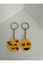 Set of 10 3D Emoji Keychains - Fun Facial Expressions Birthday Party Gift and Bag Decoration - 5