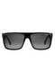UV Protected Sunglasses Black Frame Dark Grey Shaded Mirror Lens 58mm - C-5039/S-807 - 2