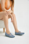Women's Blue Comfortable Fit Genuine Leather Buckle Loafer - 3