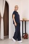 Aveline Polo Collar Women's Set Short Sleeve Relaxed Fit Wide Leg Bottom Top Set - 3