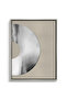 Metallic Split Circle Islamic Wall Art | Framed Canvas Print with Silver Foil Embossed | Luxury Modern Decor for Living Room, Bedroom, Office & Gift (Set of 2) - 4
