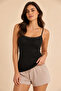 Women's 100% Cotton Openwork & Lace Detailed 3-Piece Basic Undershirt with String Straps - 2