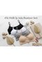 Pack of 4 - Ribbed Strapless Bustier with Removable Pads - Flexible Ribbed Bustier (Black - White - Nude - Gray) - 8