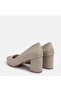 Large size stiletto thick heel 41-42-43-44-ten suede - 3
