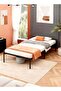Metal Bed Frame, 90 CM Heavy-Duty Full Platform Bed Frame, No Box Spring Needed, Easy Assembly, Noise-Free, Sturdy Mattress Foundation, Underbed Storage Space