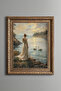 Woman and Swans - Vintage Patterned Painting - Thick Model