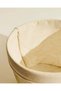White Metal Round Storage Basket With Fabric Lining - 4