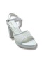 320-26 Glittery Lace Skin Single Strap Thick Heel Women's Sandals (11cm)