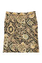 Women's Brown Ornamental Print A-Line Midi Skirt - 6