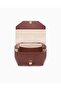 Women's Detachable Long Strap Leather Mini Claret Red Handbag - 5