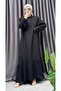 Shirt Collar Wrinkled Dress - 4