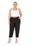 Plus Size Elastic Waist Stone Detailed Pocketed Lycra Mom Women's Trousers