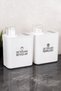 2-Piece 2200 ml Self-Scaled Detergent Set Colored & White Labeled Detergent Dispenser Set Storage Container - 3
