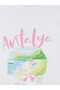Alita City Lcw Kids White Antalya Printed Girls' T-Shirt with a Difference - 3