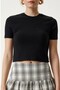 3626 Basic Crop T-Shirt - Black - 5