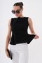Eteği̇ Volanli Steel Sleeveless Bluz - 6