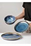 12 Piece Handcrafted Blue Glaze Dinnerware Set - 2