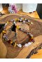 Ametrin & Damla Amber & Super Seven Natural Stone Design Necklace - 2