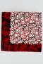 Women's White Red Patterned Flared Cotton Scarf - 2