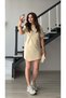 Asymmetrical Mini Dress with Stone Accessory Detail - 6