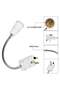 Lamp Bulbs Holder Converter Adapter UK Plug AC Power to E27 LED Bulbs Socket Adapter with On/Off Switch Universal Metal Extension Wall Lights Base - 3