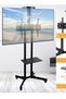 Mobile TV Carts Floor Stand For 32-65 Inch, TV Mount Stands, Height Adjustable TV Stand Shelf and Tray - 2