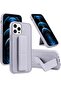 iPhone 16 Pro Max Titanium Gray Magnetic Case – Car Mount, Kickstand, Hand Strap & Multi-Stand Features in Premium Silicone