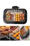Smokeless Indoor/Outdoor Electric Grill Portable Tabletop Grill Kitchen BBQ Grills Adjustable Temperature Control