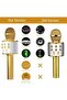 2-Pack Wireless Bluetooth Karaoke Microphones - Portable Handheld Mic with Speaker, Great for All Ages (Black & Gold) - 5