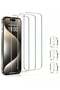 3-Pack Screen & Camera Lens Protector for iPhone 15 Pro Max (6.7") - Tempered Glass, 9H, Anti-Scratch