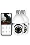 2Pcs Light Bulb Security Camera 2.4GHz & 5G WiFi Outdoor, 1080P E27 Light Socket Security Camera