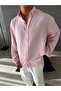 Men's Oversize Cut Linen Look Shirt - 2