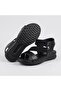 (Mavişim) Poly Lightweight Comfortable Sole Comfort Women's Sandals Black - 5