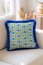 Azure Garden Tasseled 43X43Cm Square 4-Piece Throw Pillow Covers - 5