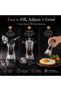 Salt and Pepper Mill Grinder 5 Inch, Acrylic Manual Salt and Pepper Grinder - 6