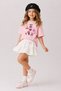 Girl's Oversize T-Shirt Nice Day Printed Pink – Crew Neck, Comfortable Fit, 100% Cotton