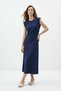 Rochie căptușită de lungime midi 3662 bleumarin