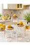 Vacuum Glass Jar Set with Bamboo Lids (3 Pieces) (500 Ml-800 Ml-1300 ml) [Full Lemon Detail] - 2