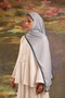 Powder Steam Patterned Soft Shawl Blue - 4