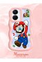 Vivo Y16 Compatible Case Camera Protective Pink Silicone Couple Phone Case Mario Pattern - 2