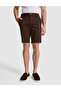Dark Brown Slim Fit Woven Shorts 50327884-Vr084 - 2